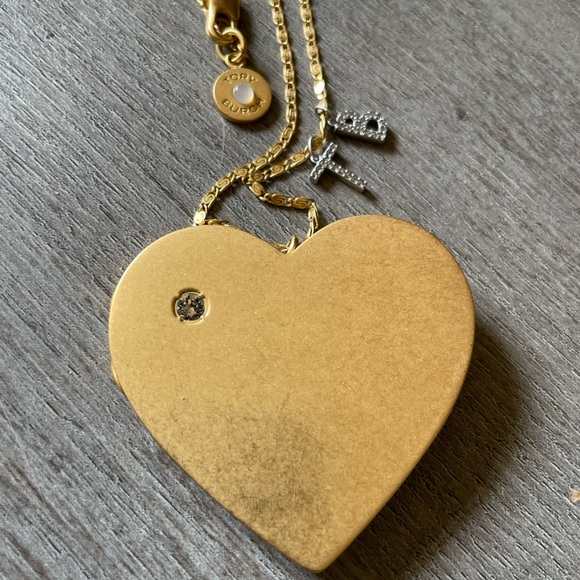 NWT Tory Burch frame gold necklace. - Picture 2 of 5